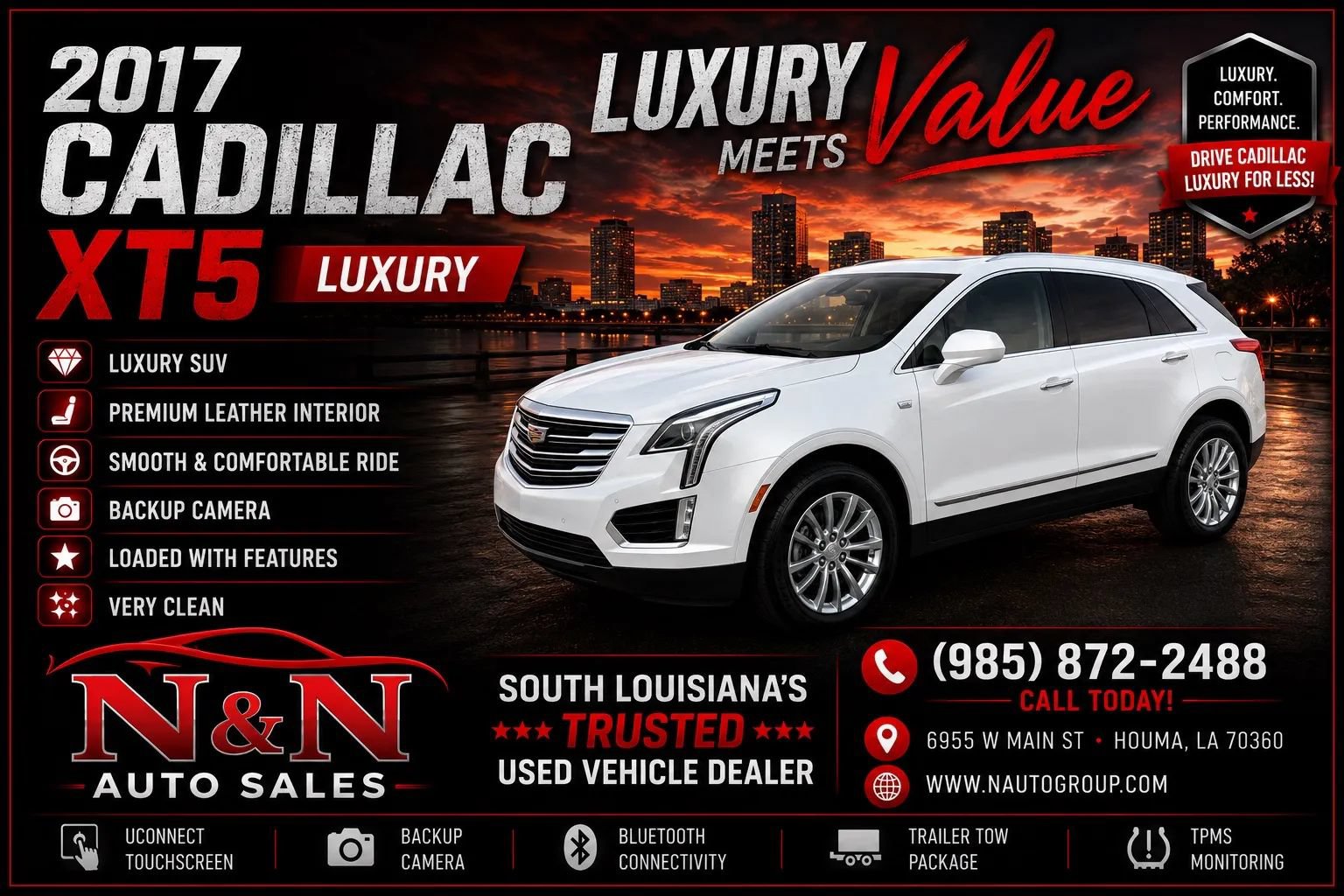 Used 2017 Cadillac XT5 FWD w/ LPO, Wheel Lock Package image 1