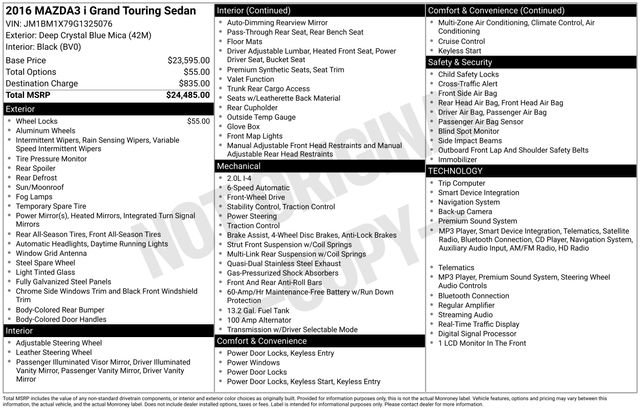Used 2016 MAZDA MAZDA3 i Grand Touring FWD image 19