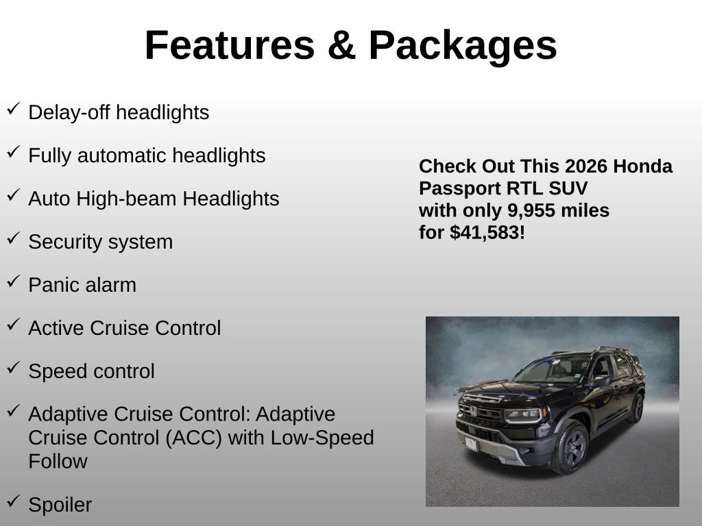 Certified 2026 Honda Passport RTL image 20