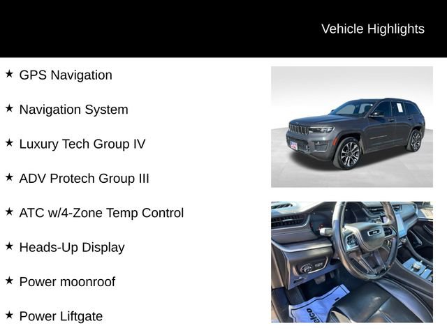Certified 2022 Jeep Grand Cherokee Overland w/ Adv Protech Group III image 8