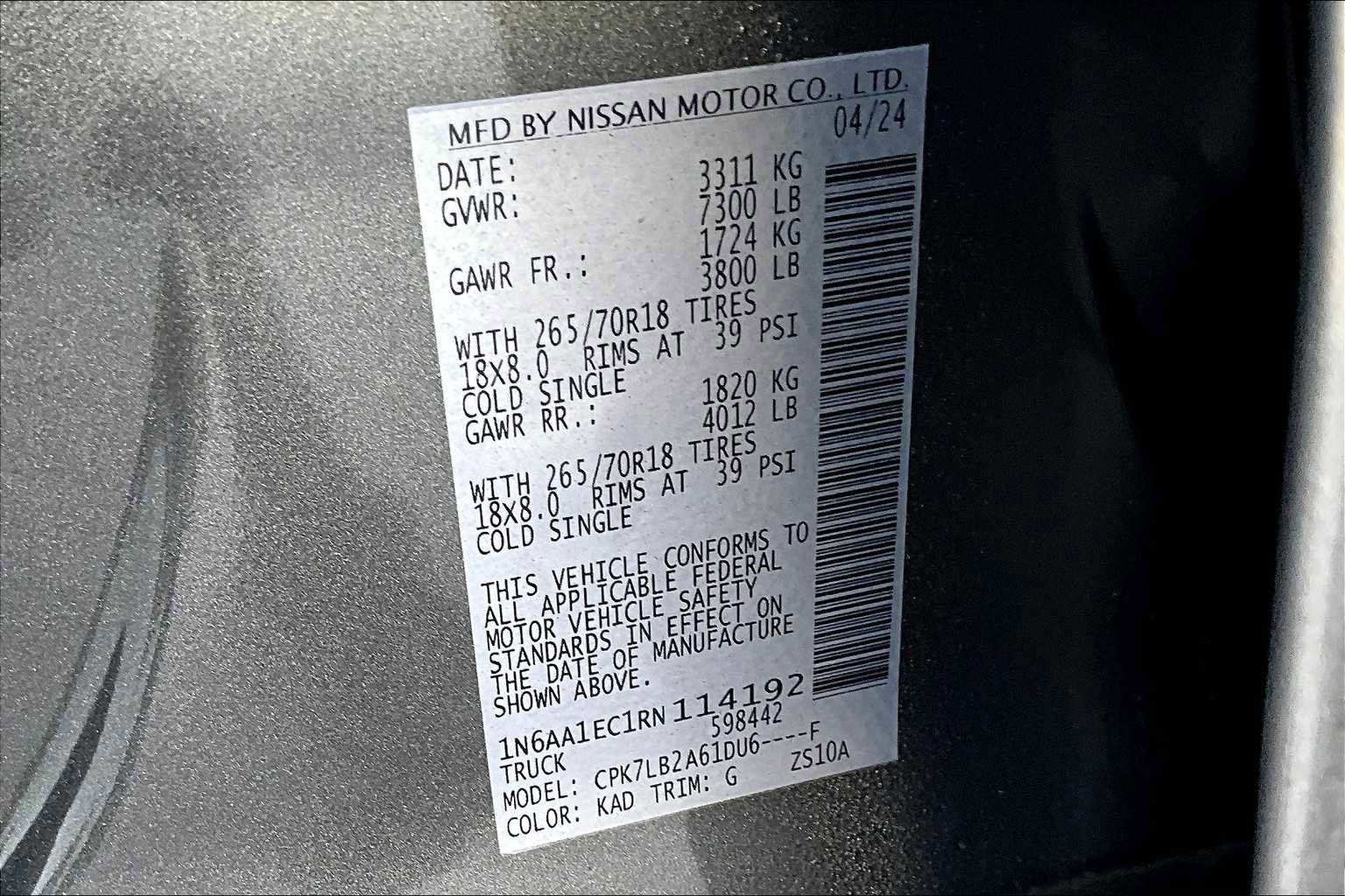 Used 2024 Nissan Titan SV w/ Accessory Utility Package image 63