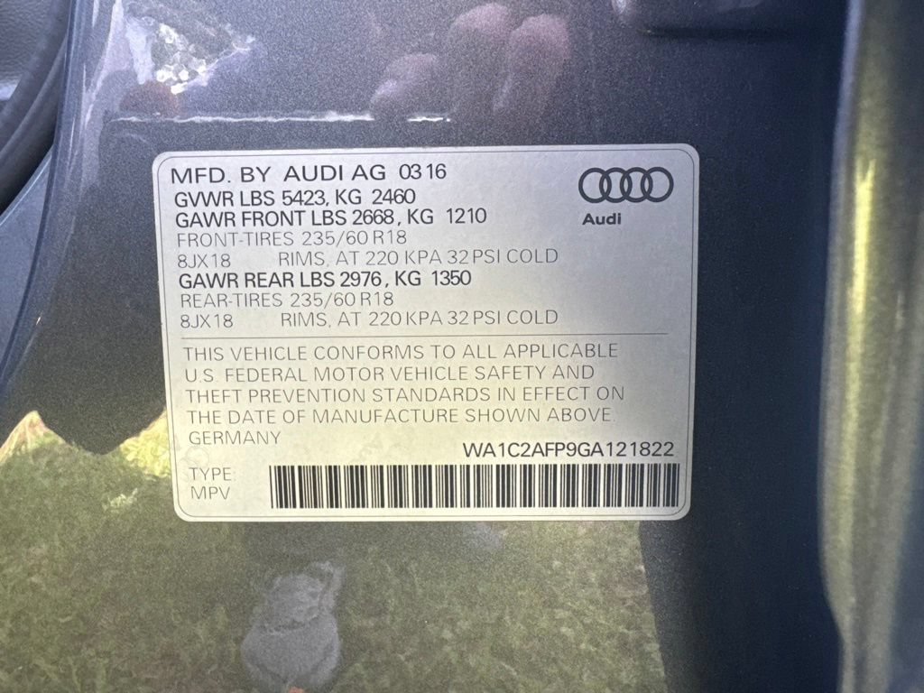 Used 2016 Audi Q5 2.0T Premium w/ Audi MMI Navigation Plus AWD/4WD image 14