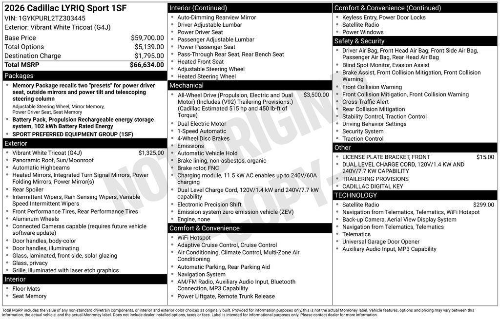 New 2026 Cadillac Lyriq Sport image 43