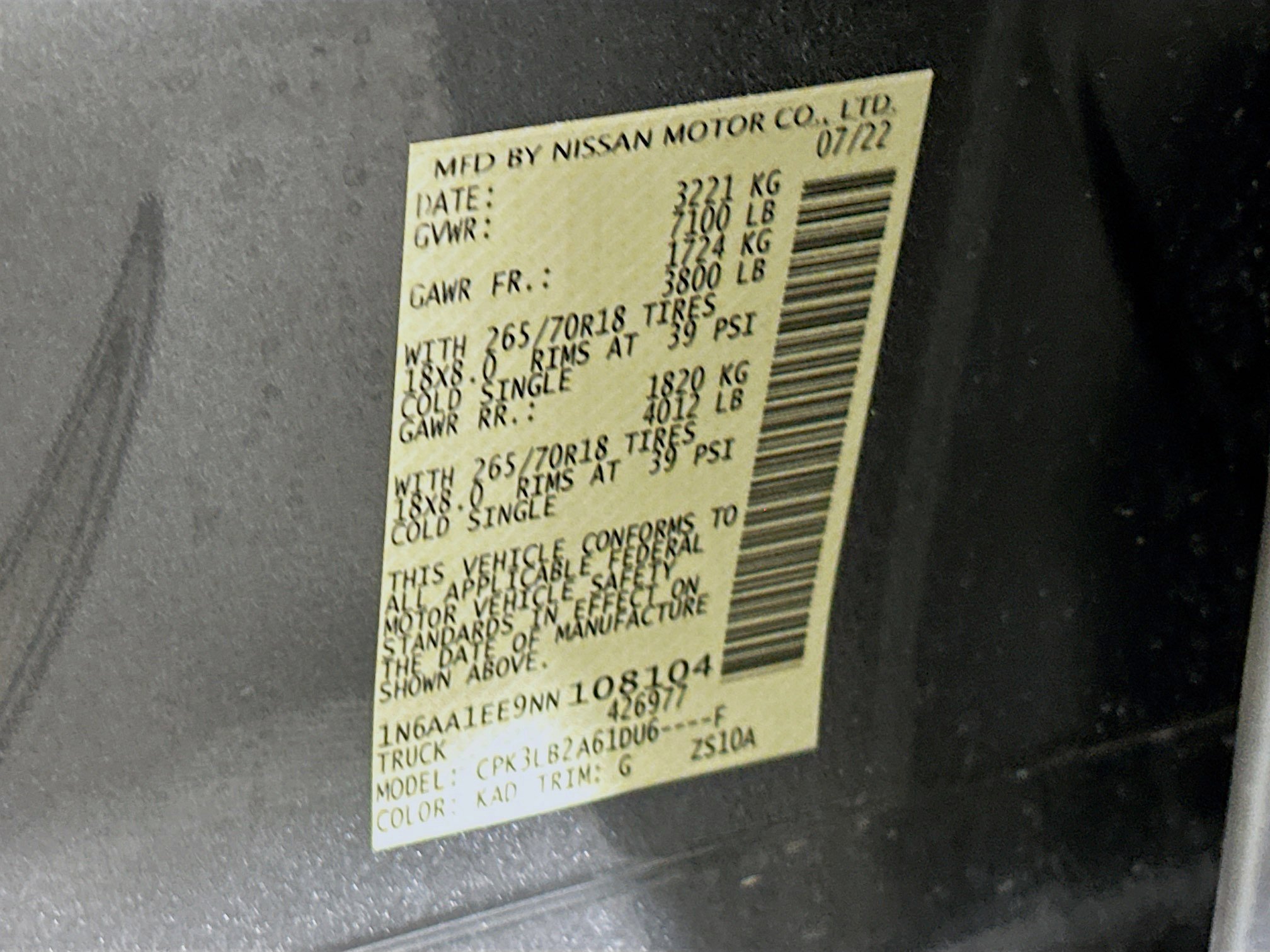 Used 2022 Nissan Titan SV w/ Accessory Utility Package RWD image 12