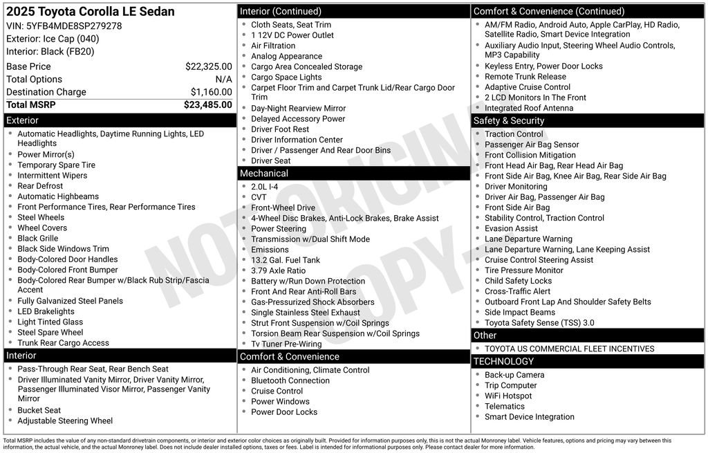 Used 2025 Toyota Corolla LE image 25