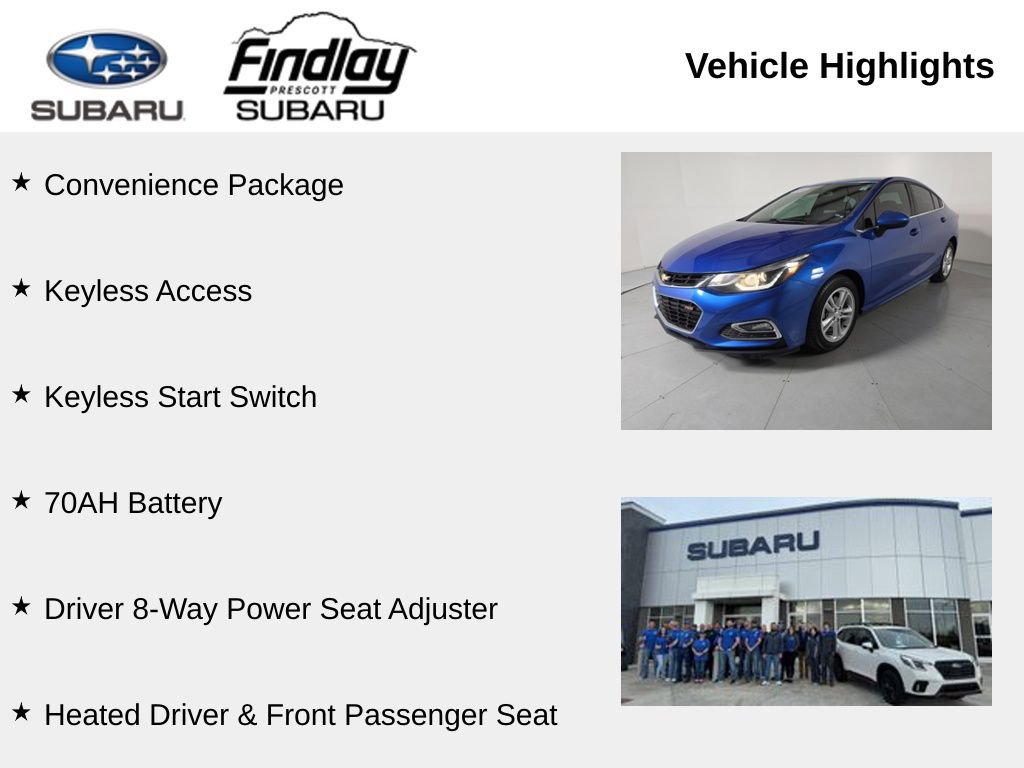 Used 2016 Chevrolet Cruze LT w/ Convenience Package FWD image 2