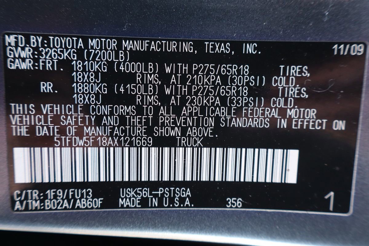 Used 2010 Toyota Tundra 4x4 CrewMax image 47