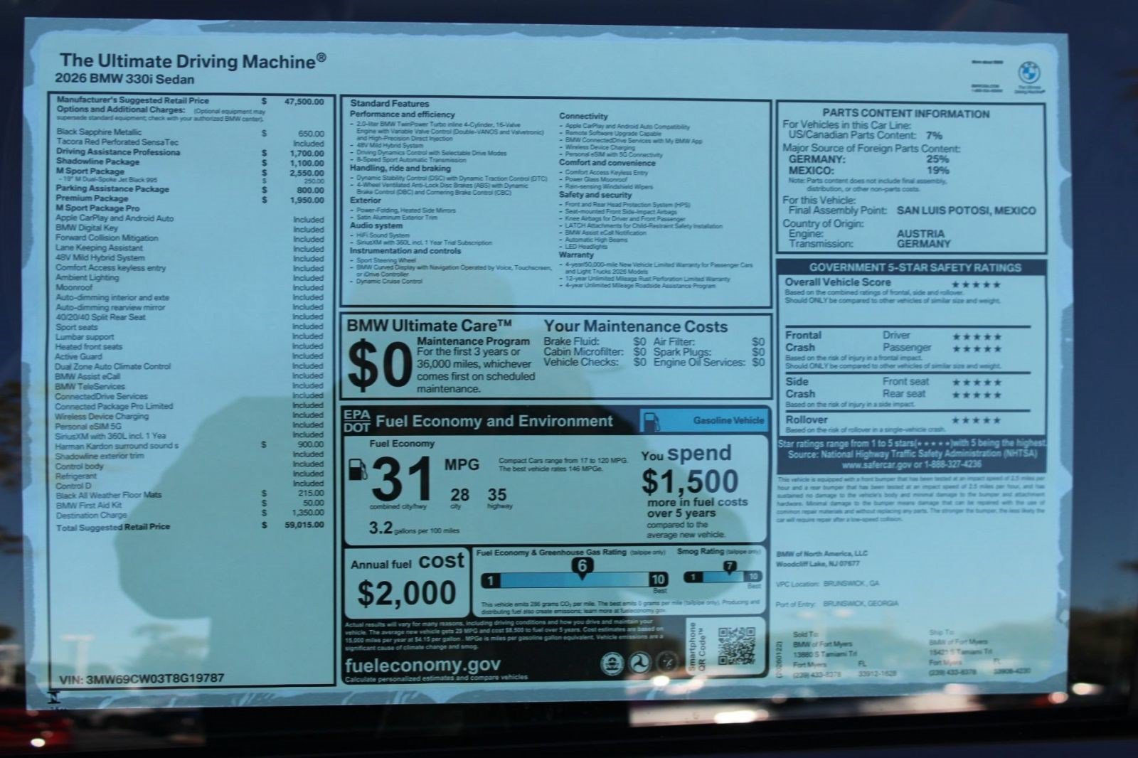 Used 2026 BMW 330i Sedan w/ M Sport Package RWD image 35
