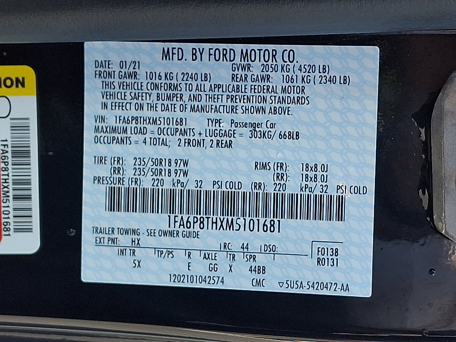 Used 2021 Ford Mustang Premium w/ Equipment Group 201A RWD image 28