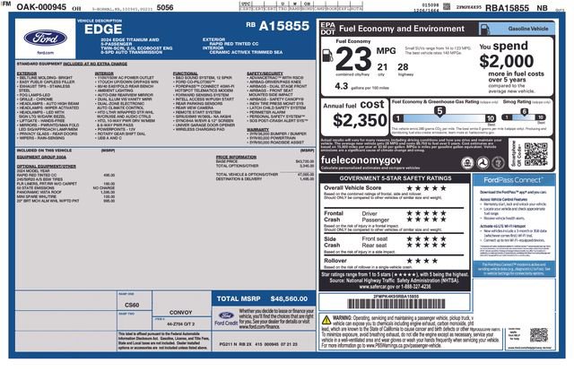Certified 2024 Ford Edge Titanium AWD/4WD image 44