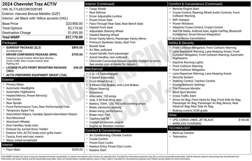 Used 2024 Chevrolet Trax ACTIV w/ Sunroof Package image 34
