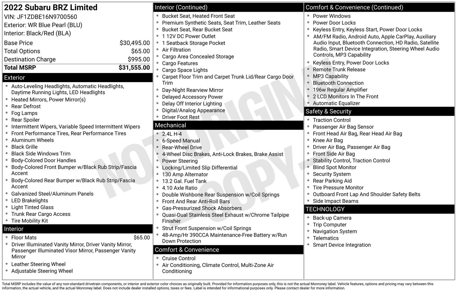 Used 2022 Subaru BRZ Limited image 26