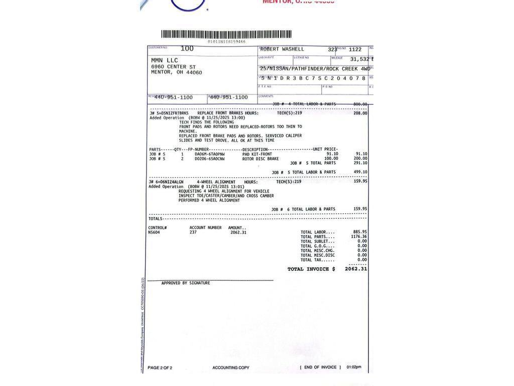 Certified 2025 Nissan Pathfinder SV image 6