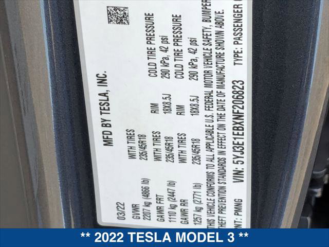 Used 2022 Tesla Model 3 Long Range AWD/4WD image 22