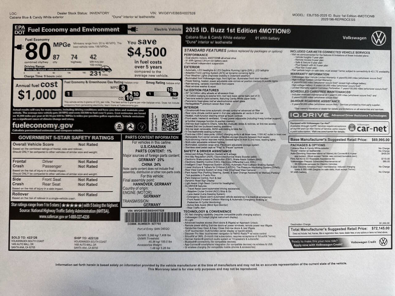Used 2025 Volkswagen ID. Buzz 1st Edition image 43