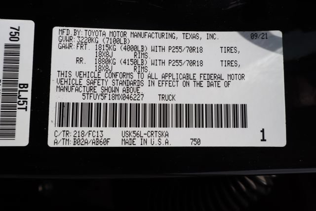 Used 2021 Toyota Tundra SR5 w/ SX Package AWD/4WD image 30