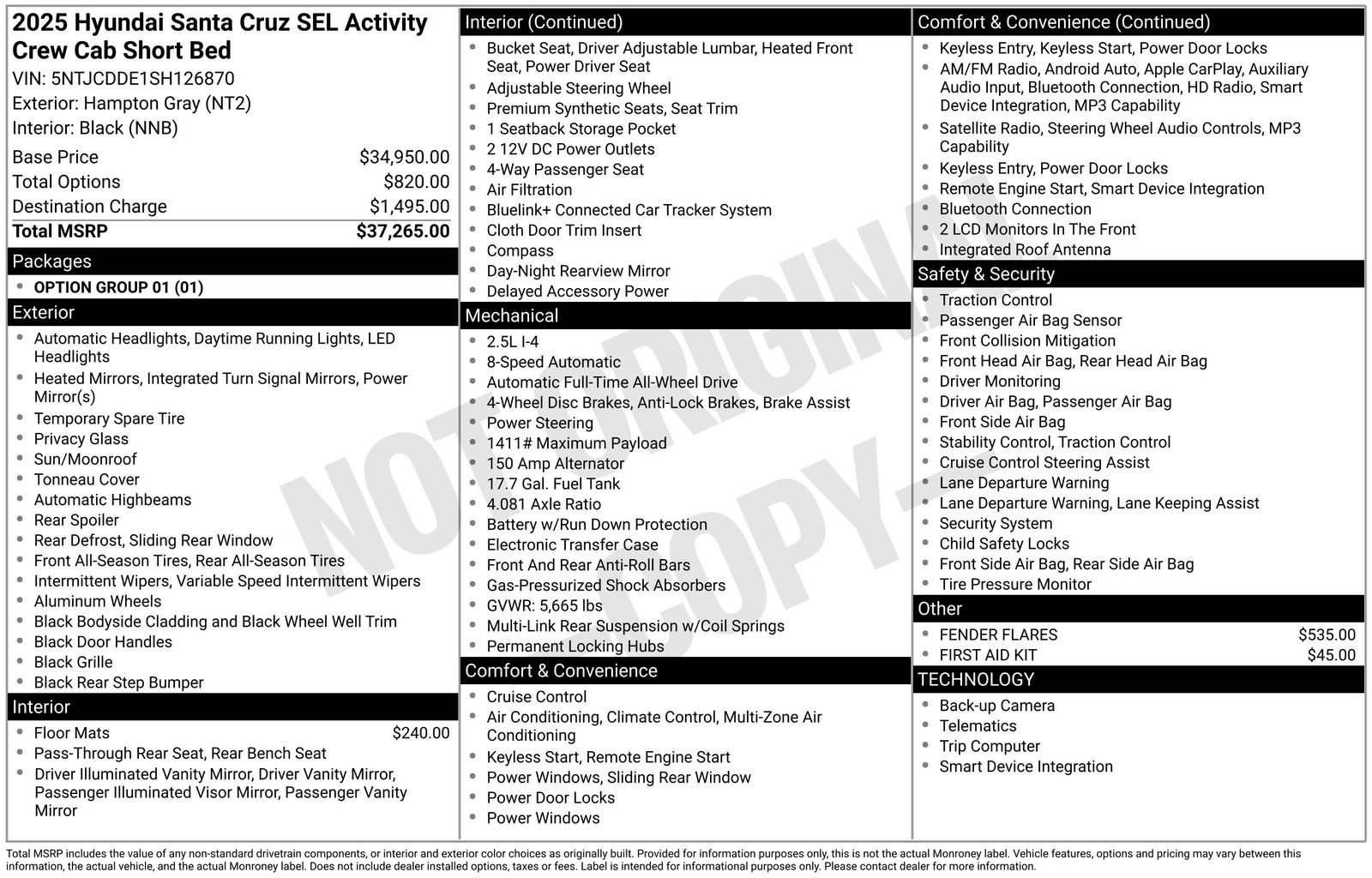 Used 2025 Hyundai Santa Cruz SEL image 2