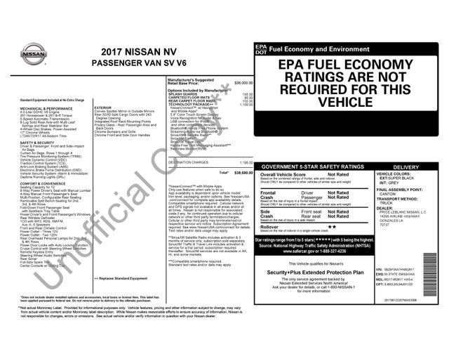 Used 2017 Nissan NV 3500 SV w/ SV Technology Package RWD image 4
