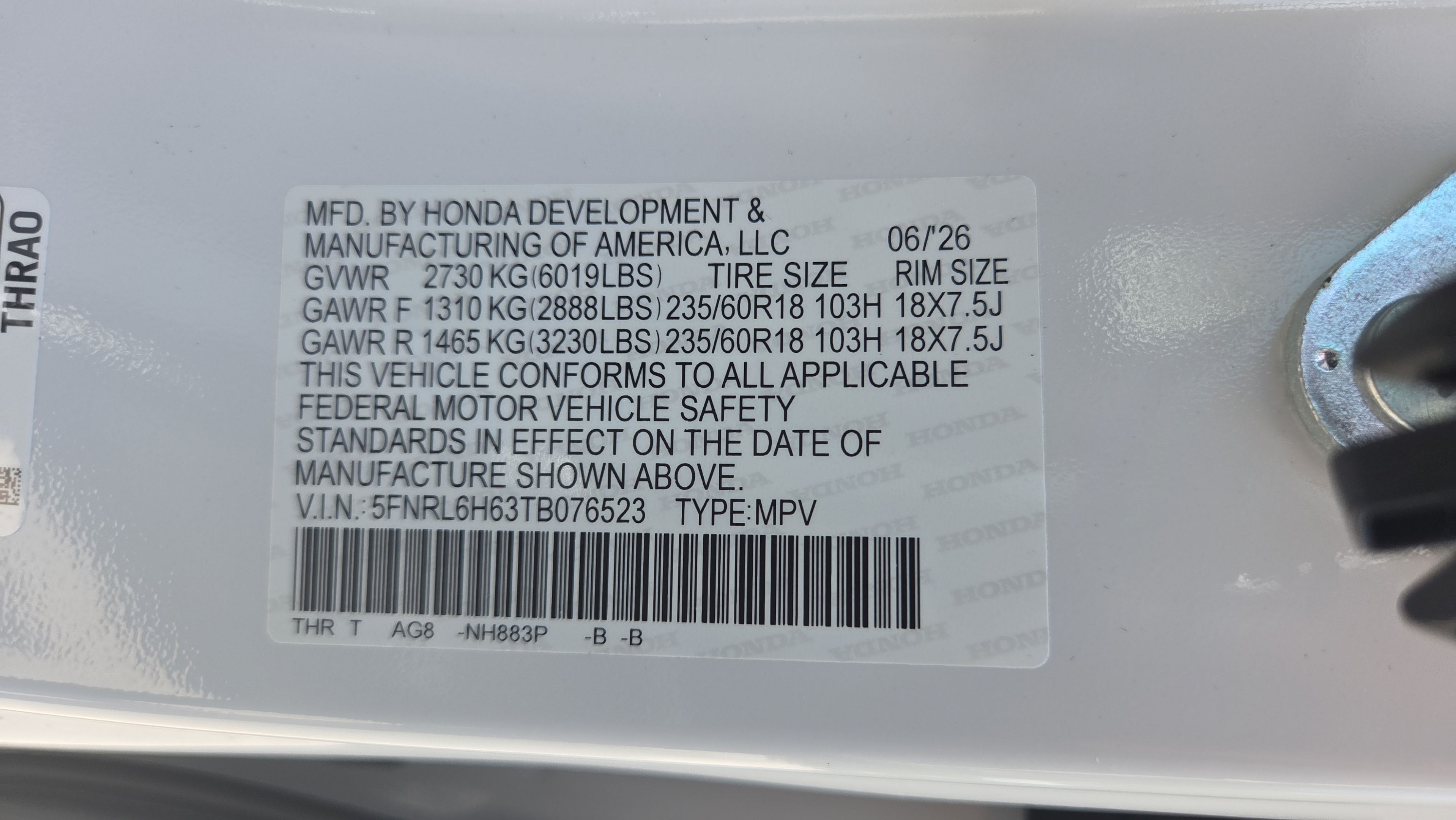 New 2026 Honda Odyssey EX-L image 11