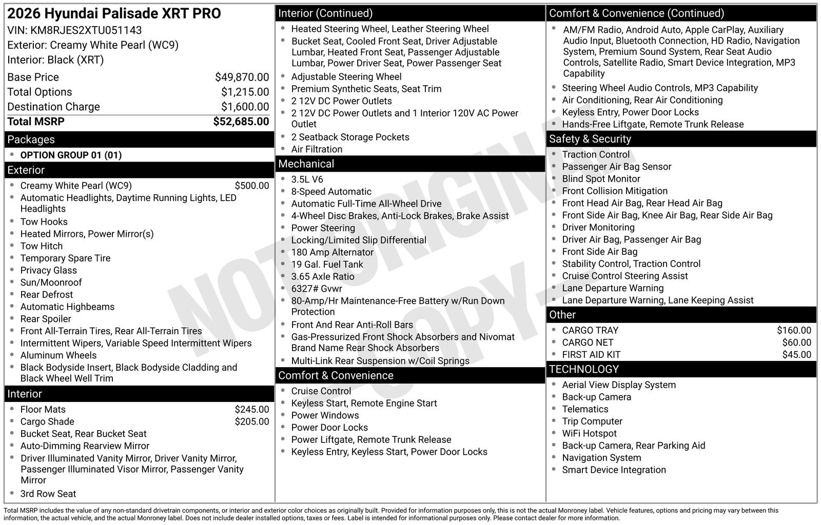 New 2026 Hyundai Palisade XRT Pro image 8