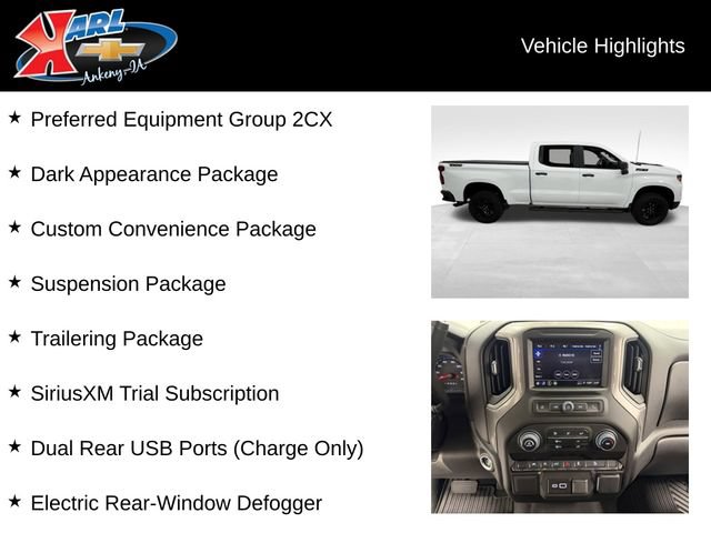Certified 2025 Chevrolet Silverado 1500 Custom Trail Boss w/ Dark Appearance Package AWD/4WD image 2