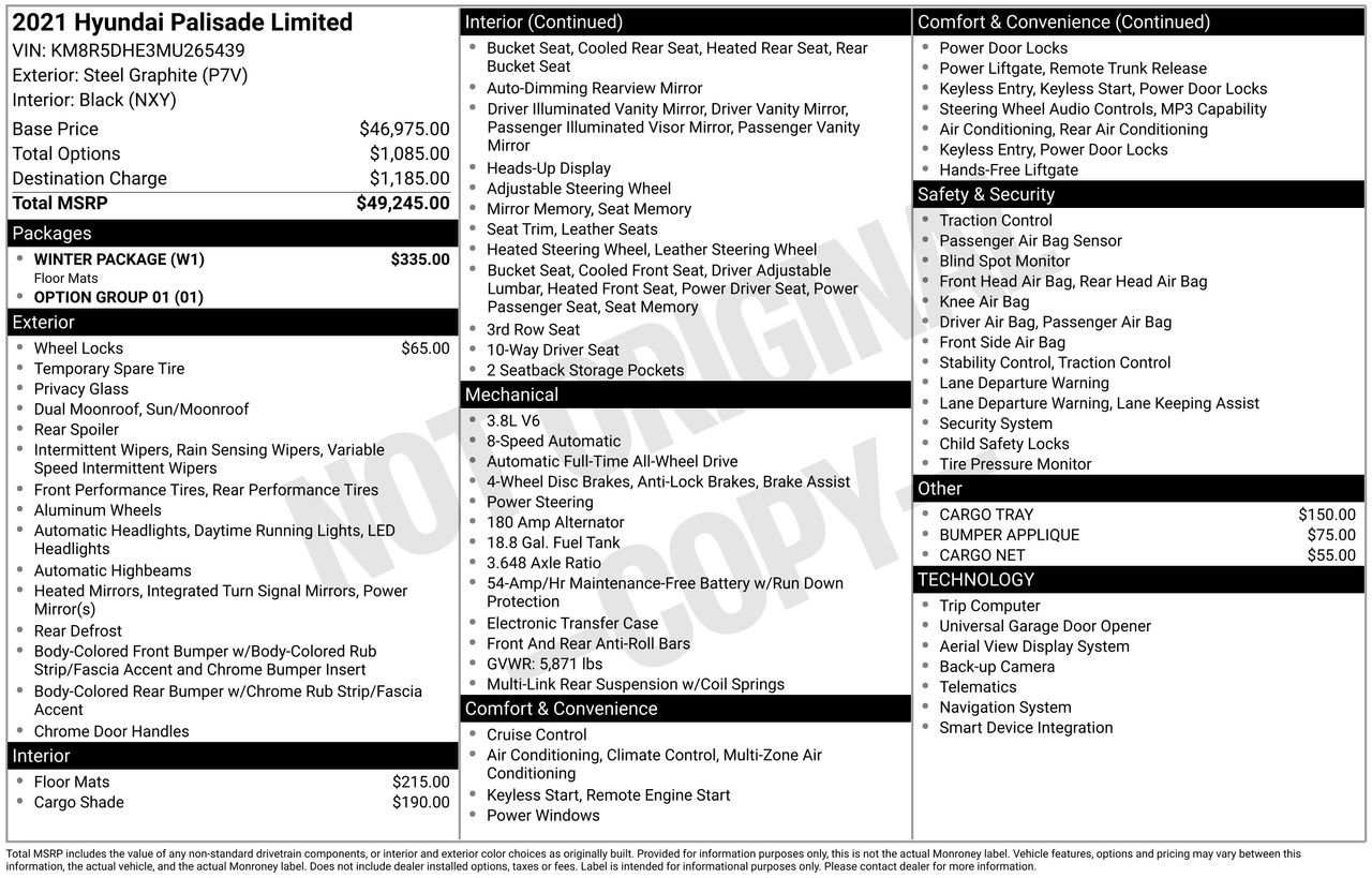 Used 2021 Hyundai Palisade Limited w/ Winter Package AWD/4WD image 37