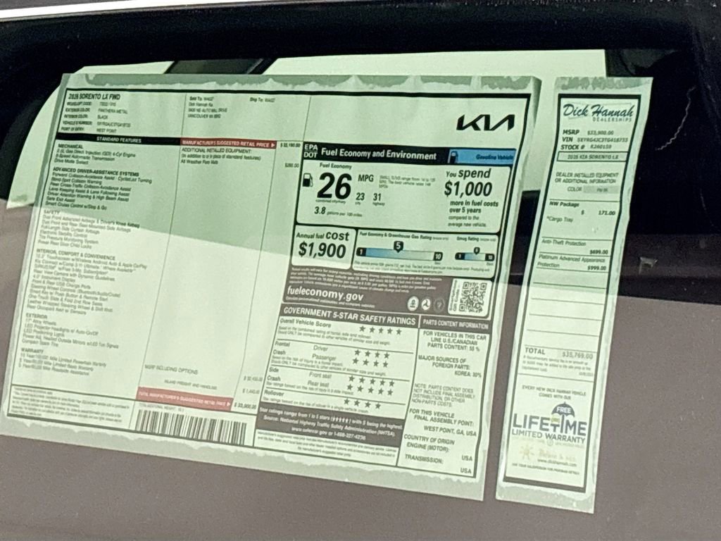 New 2026 Kia Sorento LX image 24