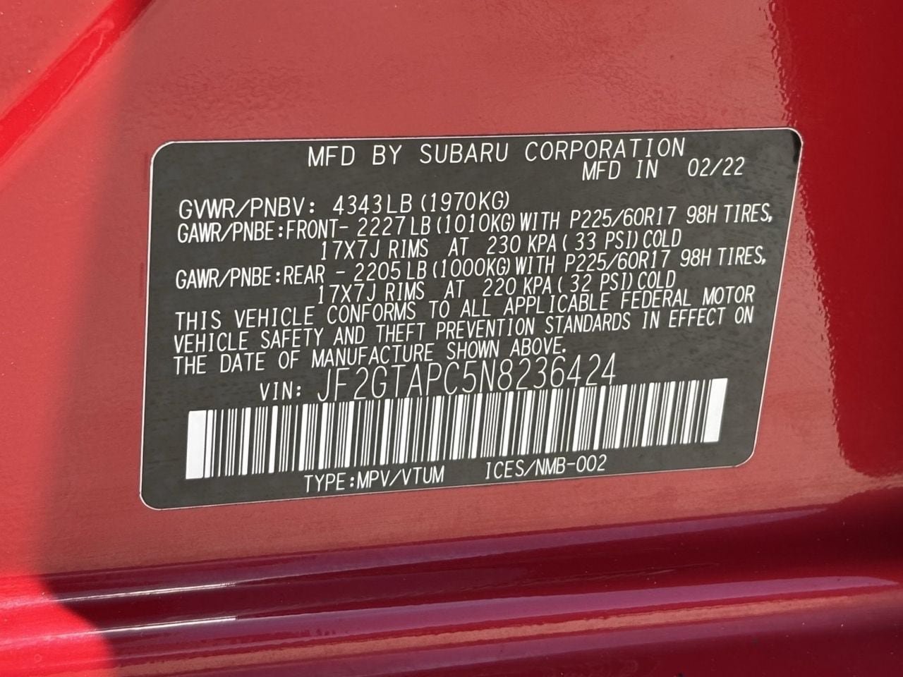 Used 2022 Subaru Crosstrek 2.0i Premium w/ Popular Package #4A AWD/4WD image 30