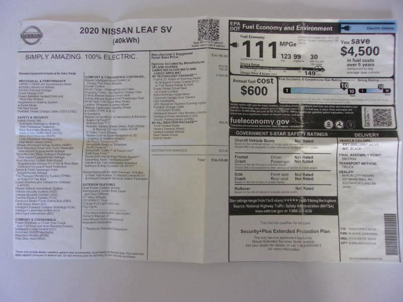 Used 2020 Nissan Leaf SV w/ SV Technology Package image 21