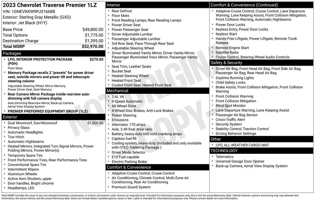 Used 2023 Chevrolet Traverse Premier image 10