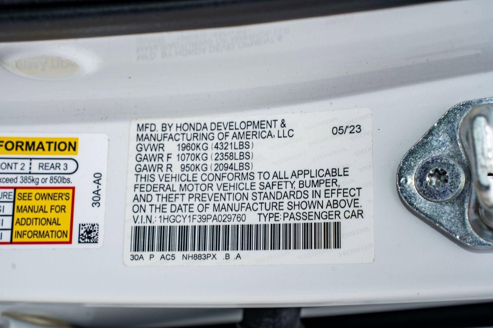 Used 2023 Honda Accord EX image 38