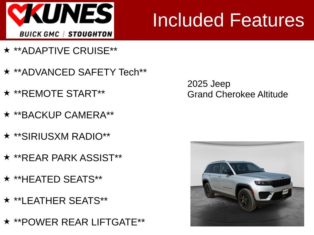 Used 2025 Jeep Grand Cherokee Altitude AWD/4WD image 2