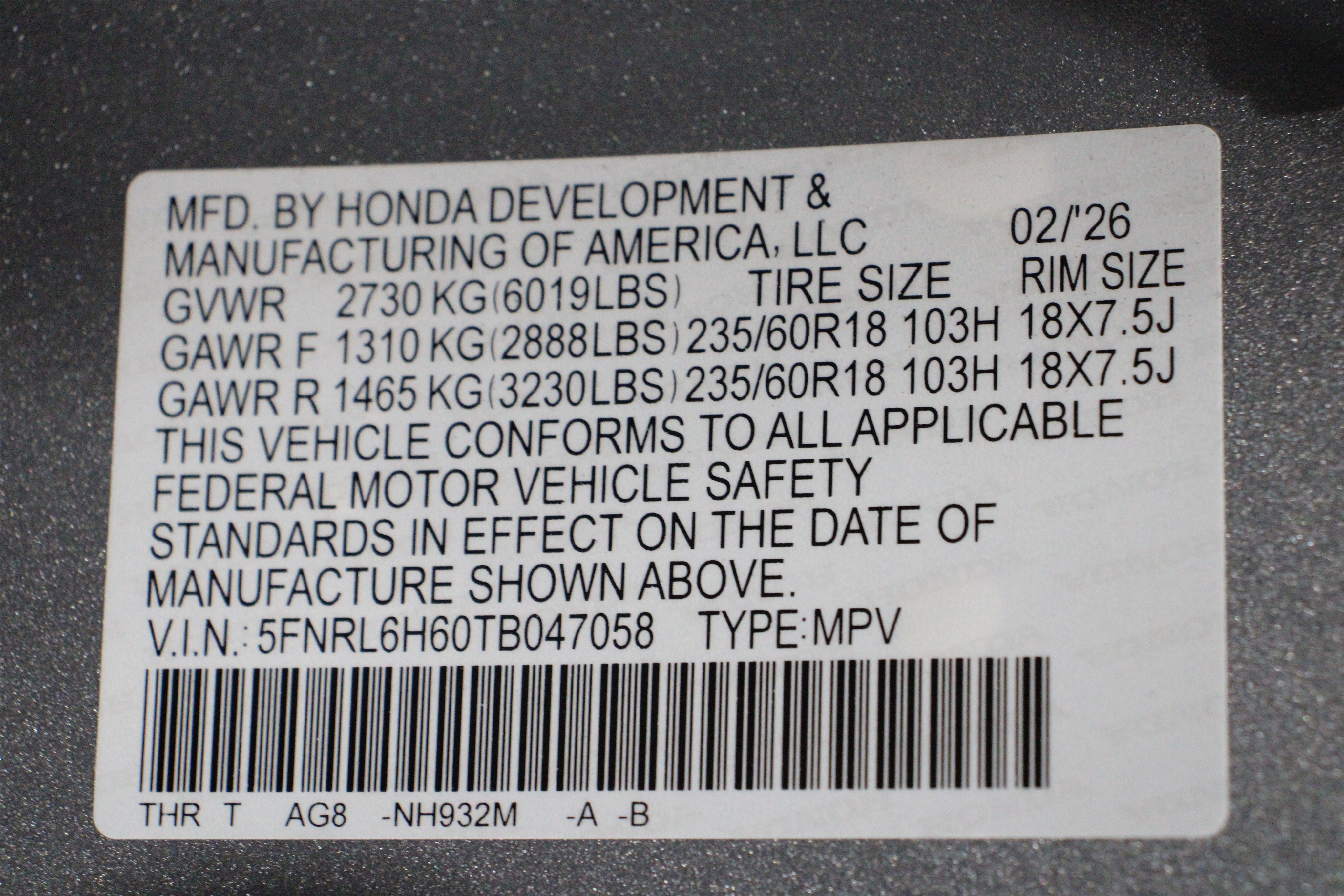 Used 2026 Honda Odyssey EX-L image 43