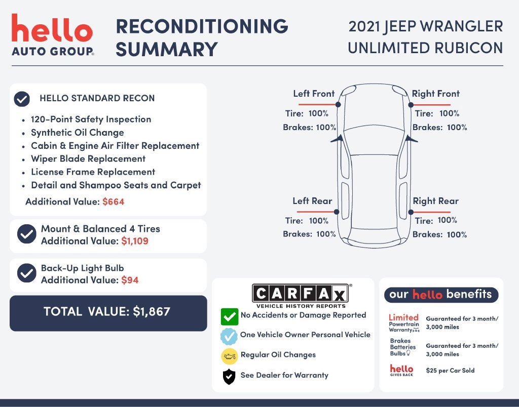 Used 2021 Jeep Wrangler Unlimited Rubicon AWD/4WD image 2