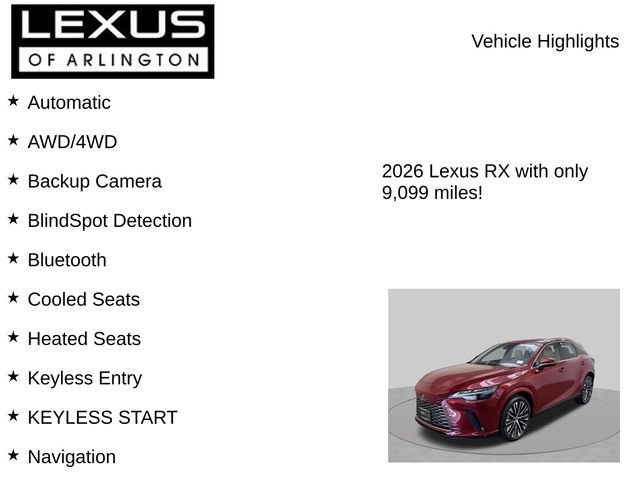 Certified 2026 Lexus RX 350 Premium Plus w/ Convenience Package AWD/4WD image 8