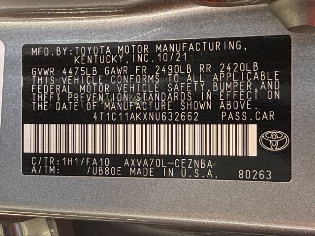 Used 2022 Toyota Camry LE FWD image 29