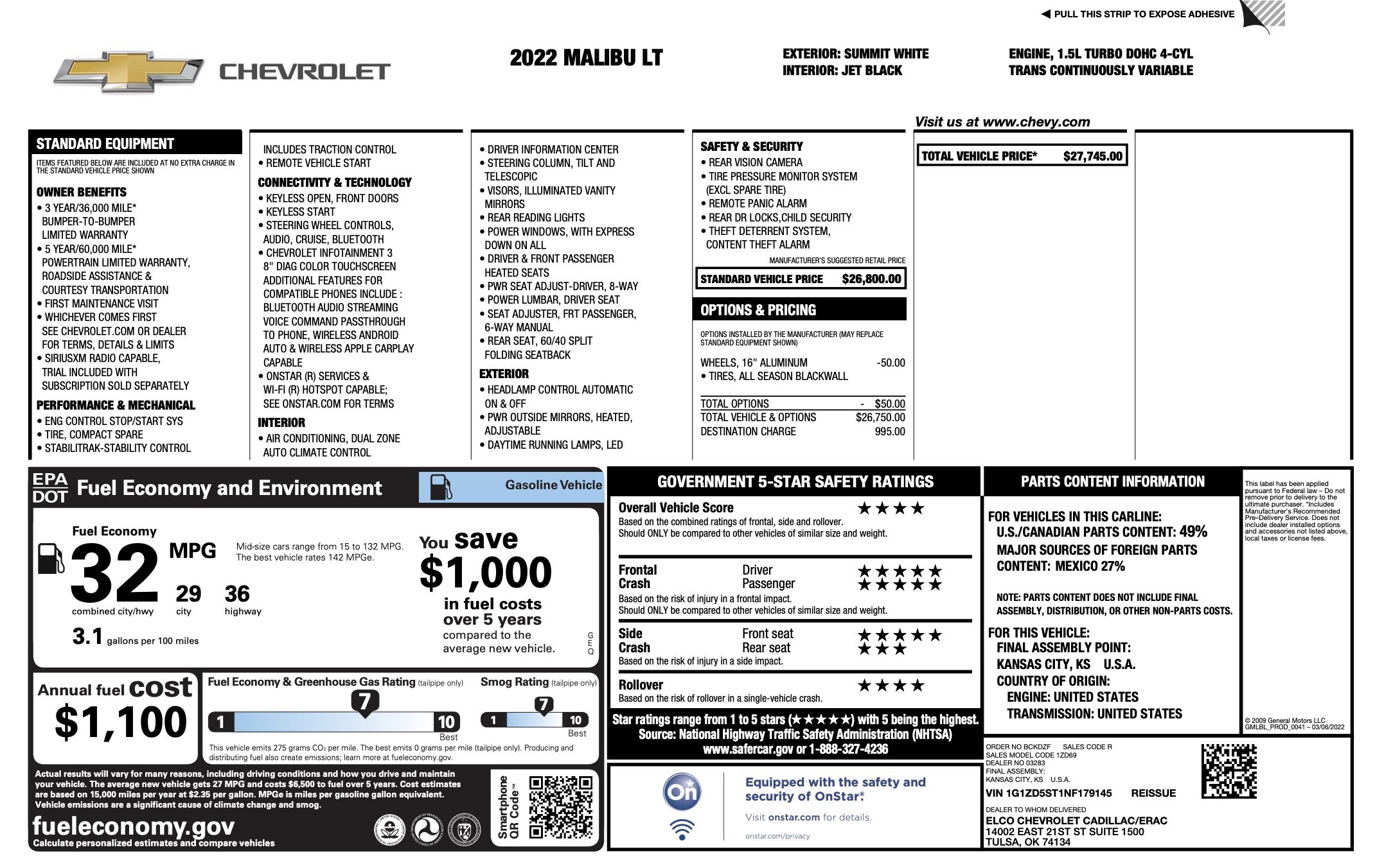 Used 2022 Chevrolet Malibu LT image 6