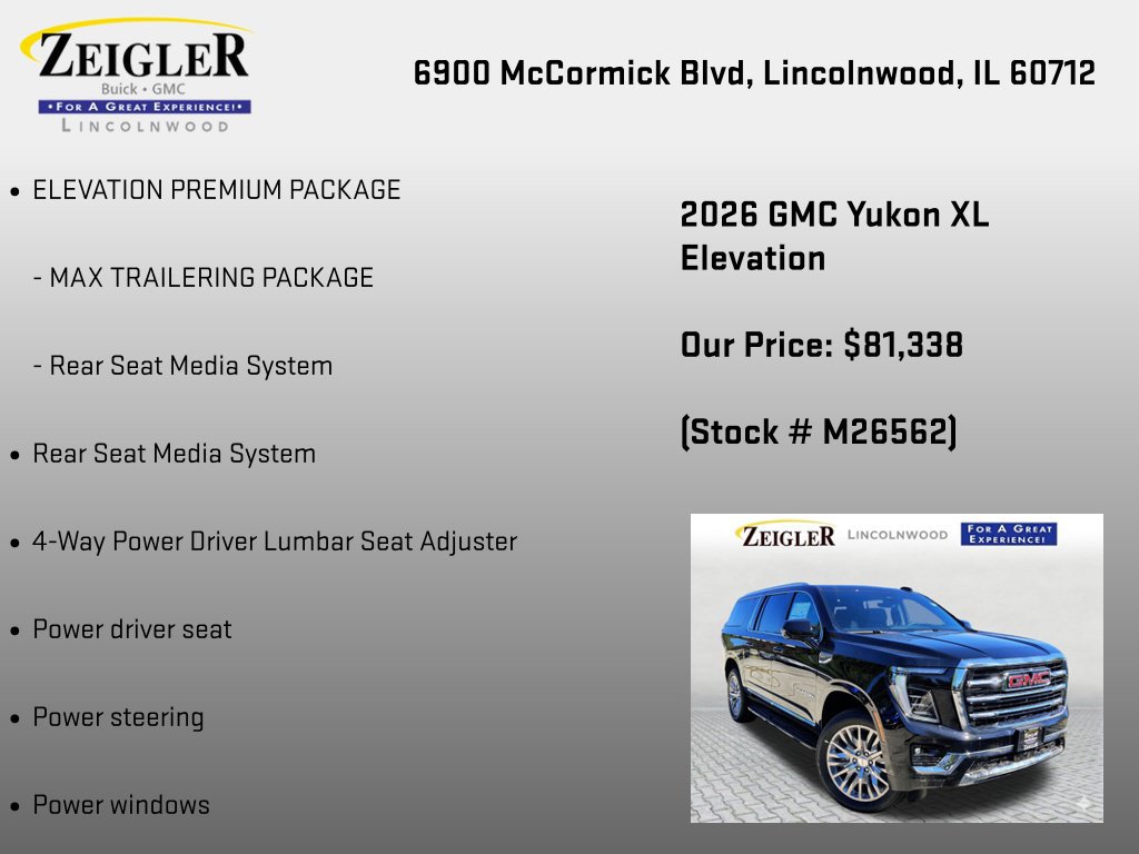 New 2026 GMC Yukon XL Elevation w/ Elevation Premium Package AWD/4WD image 18