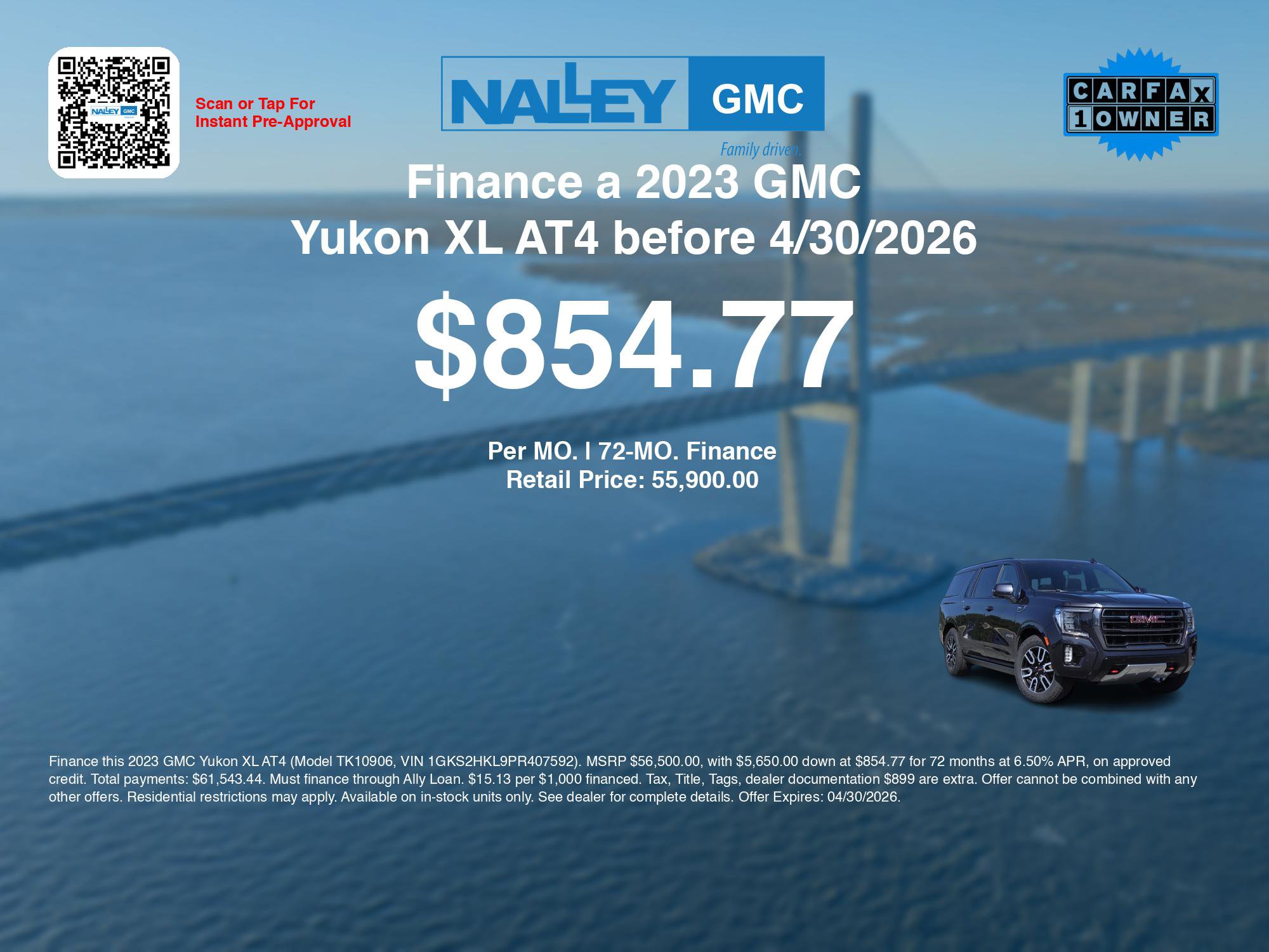 Used 2023 GMC Yukon XL AT4 w/ AT4 Premium Plus Package AWD/4WD image 3