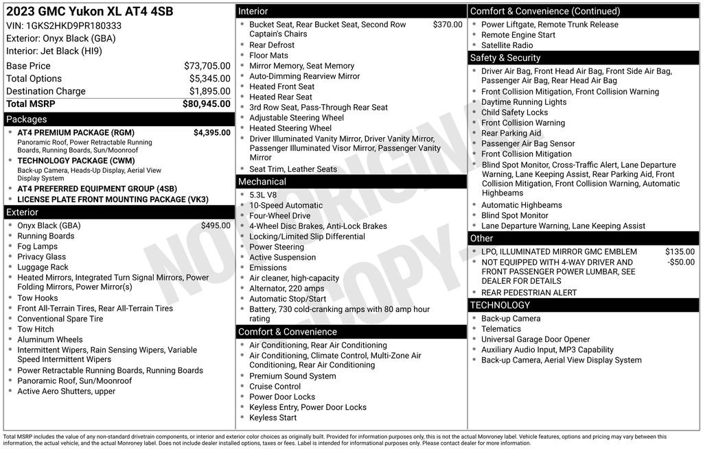 Used 2023 GMC Yukon XL AT4 w/ AT4 Premium Package AWD/4WD image 47