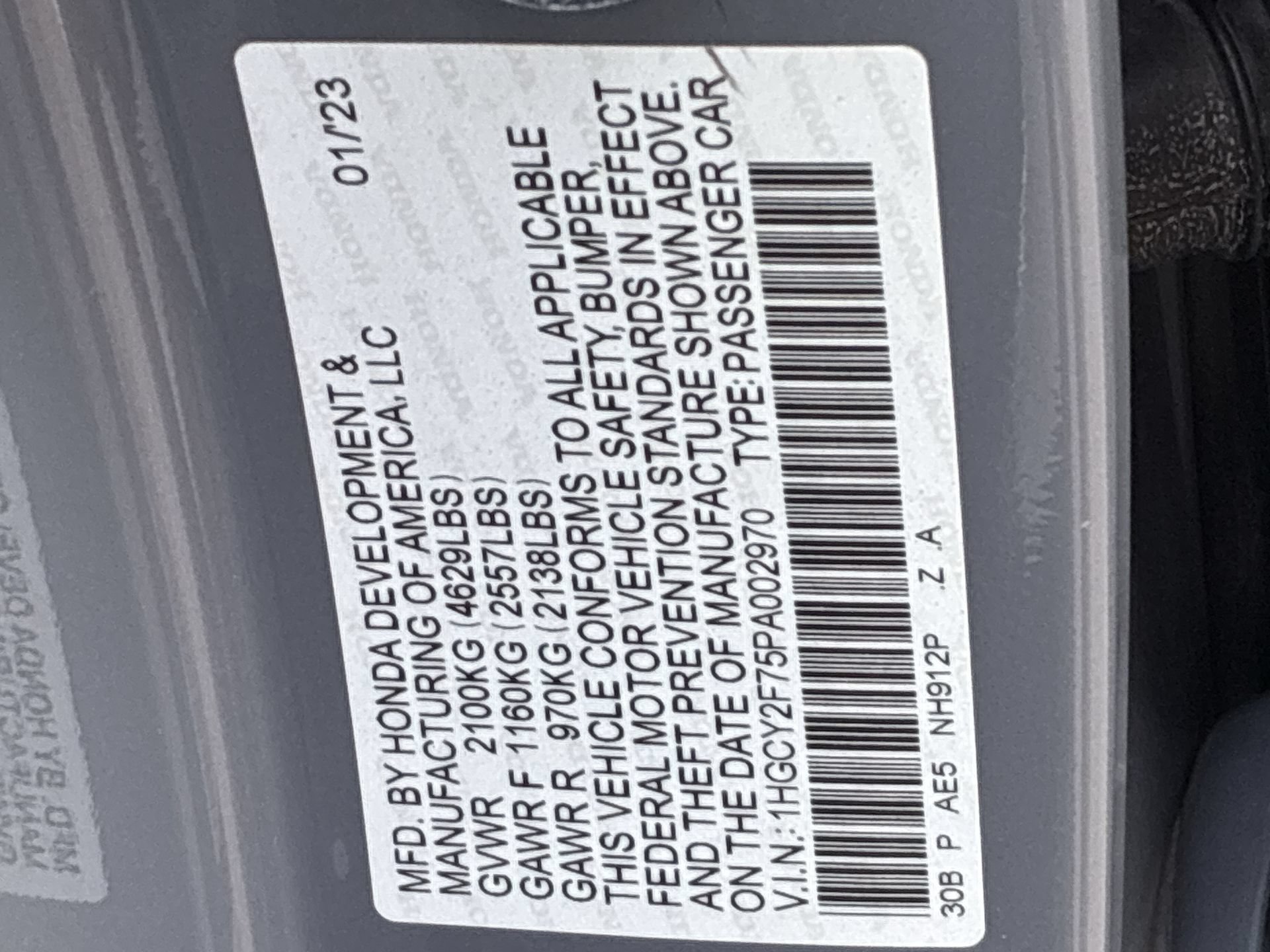 Certified 2023 Honda Accord Sport image 39