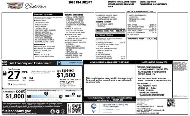 Used 2020 Cadillac CT4 Luxury w/ Sun And Sound Package image 6