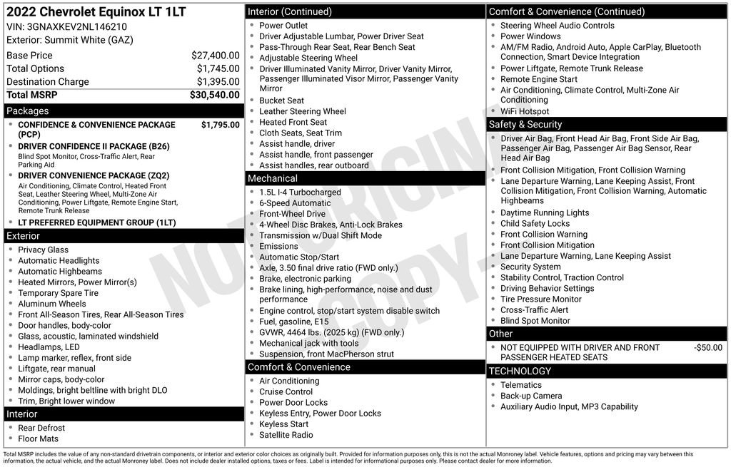 Used 2022 Chevrolet Equinox LT FWD image 58