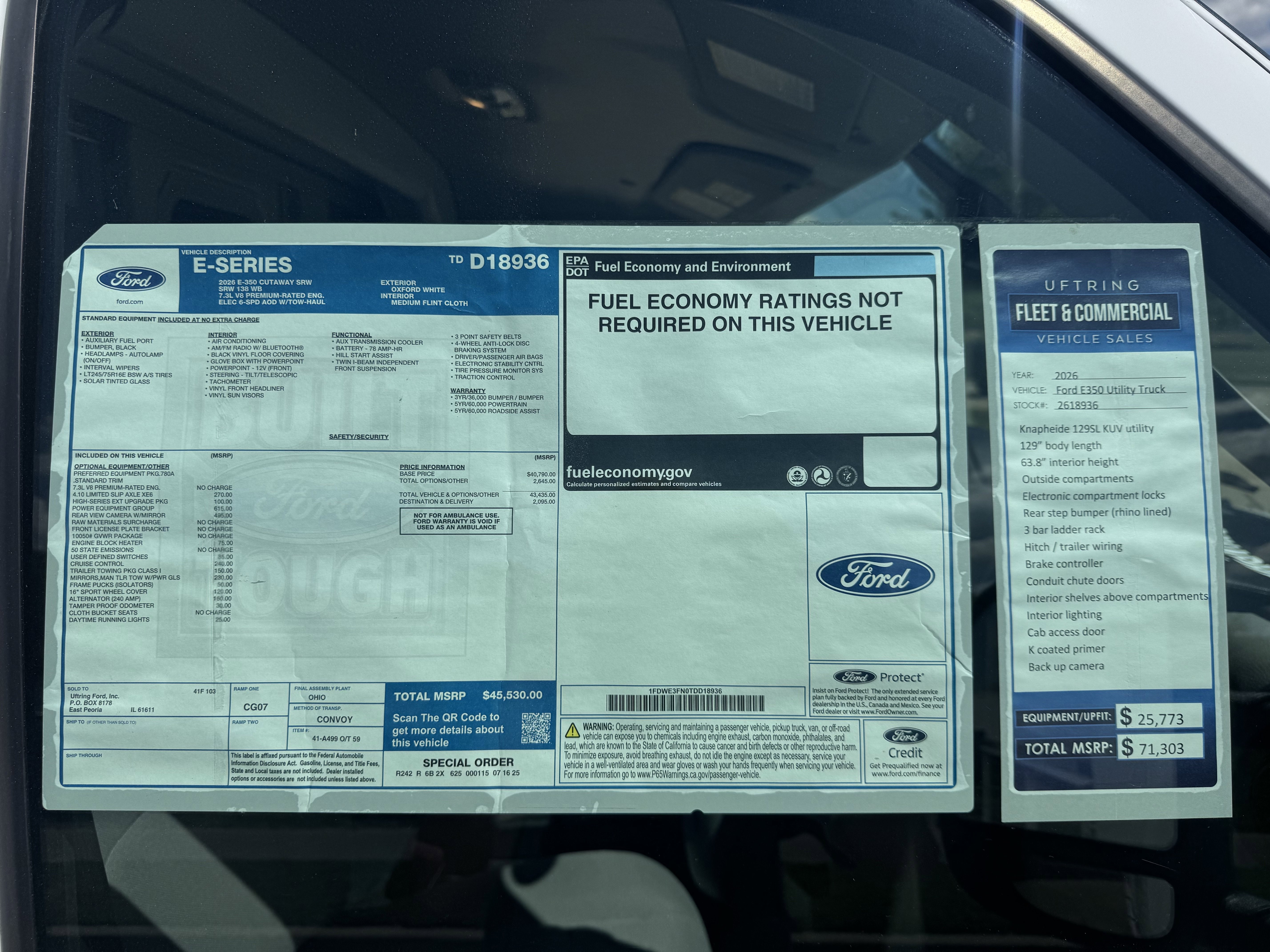 New 2026 Ford E-350 and Econoline 350 Super Duty w/ Power Equipment Group image 16
