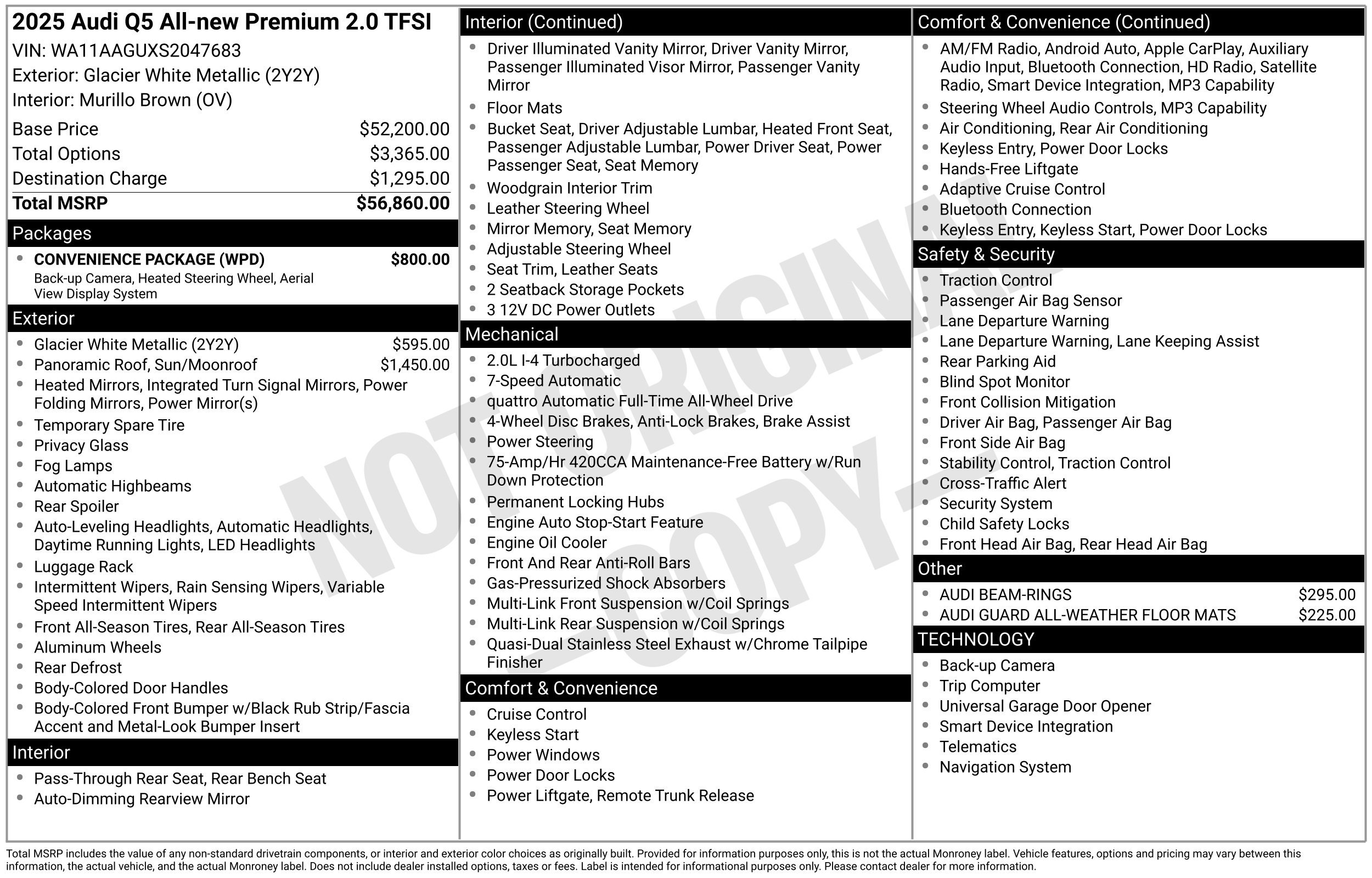 Used 2025 Audi Q5 Premium w/ Convenience Package AWD/4WD image 6