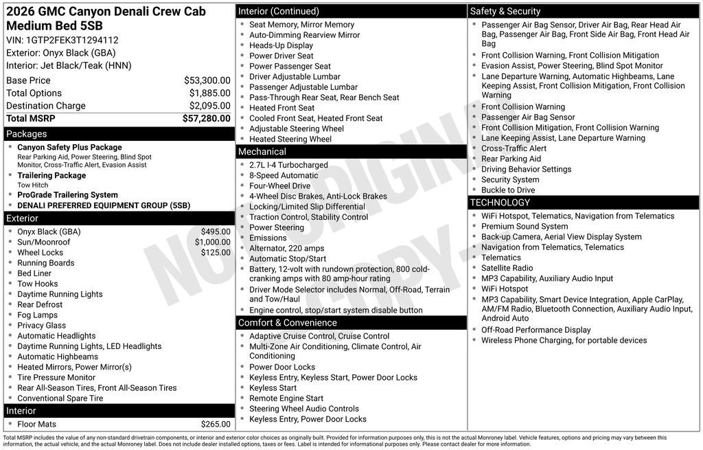 New 2026 GMC Canyon Denali AWD/4WD image 2