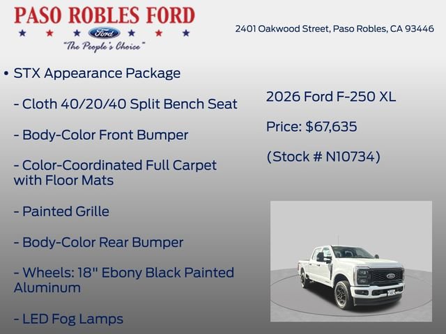 New 2026 Ford F250 XL w/ STX Appearance Package AWD/4WD image 6