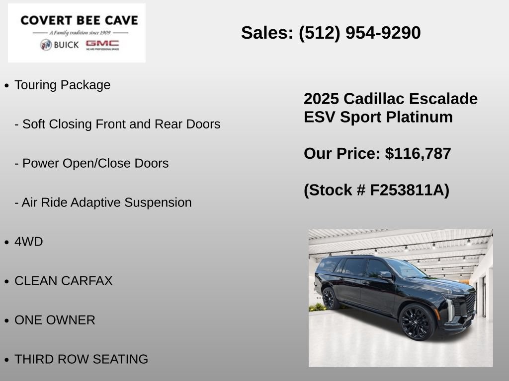 Used 2025 Cadillac Escalade ESV Sport Platinum w/ LPO, ONYX Package AWD/4WD image 36