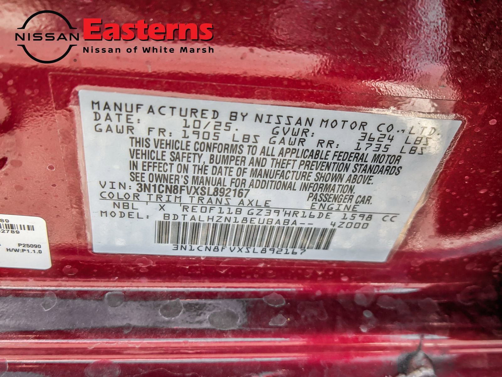 New 2025 Nissan Versa SR w/ Trunk Package image 30