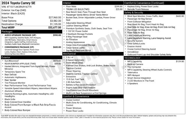 Certified 2024 Toyota Camry SE w/ Audio Upgrade Package FWD image 4